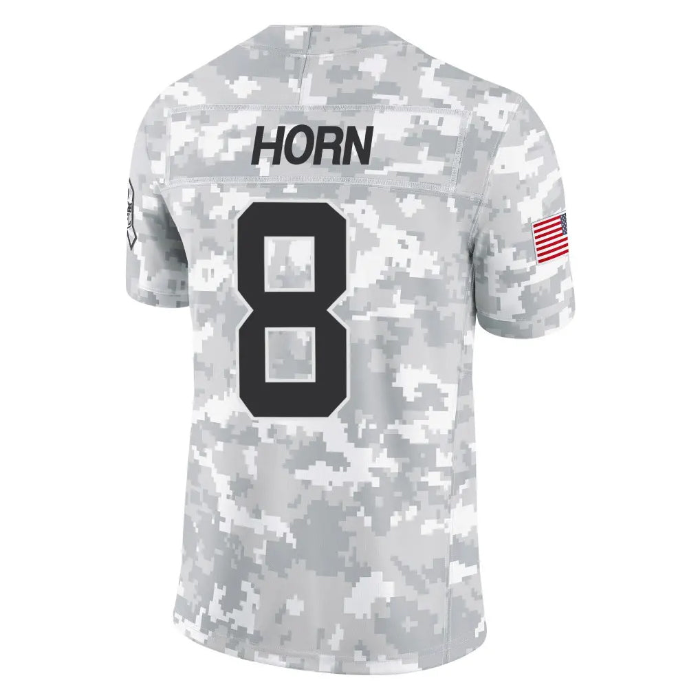 Parkc C.Panthers #8 Jaycee Horn Player Arctic Camo Salute to Service Limited Game Stitched Jerseys
