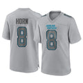Parkc C.Panthers #8 Jaycee Horn Player Gray Atmosphere Fashion Game Stitched Jerseys