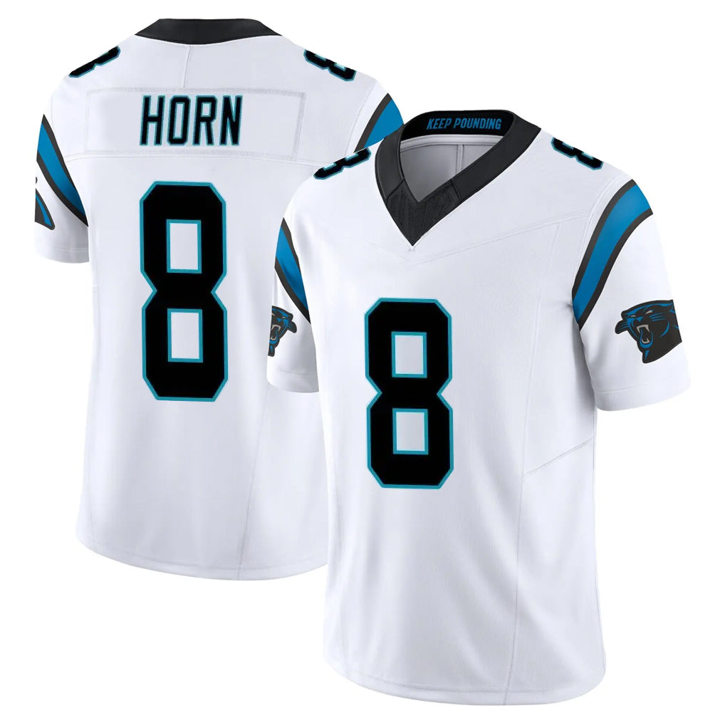 Parkc C.Panthers #8 Jaycee Horn Player White Vapor F.U.S.E. Limited Home Game Stitched Jerseys