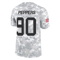 Parkc C.Panthers #90 Julius Peppers Player Arctic Camo Salute to Service Limited Game Stitched Jerseys