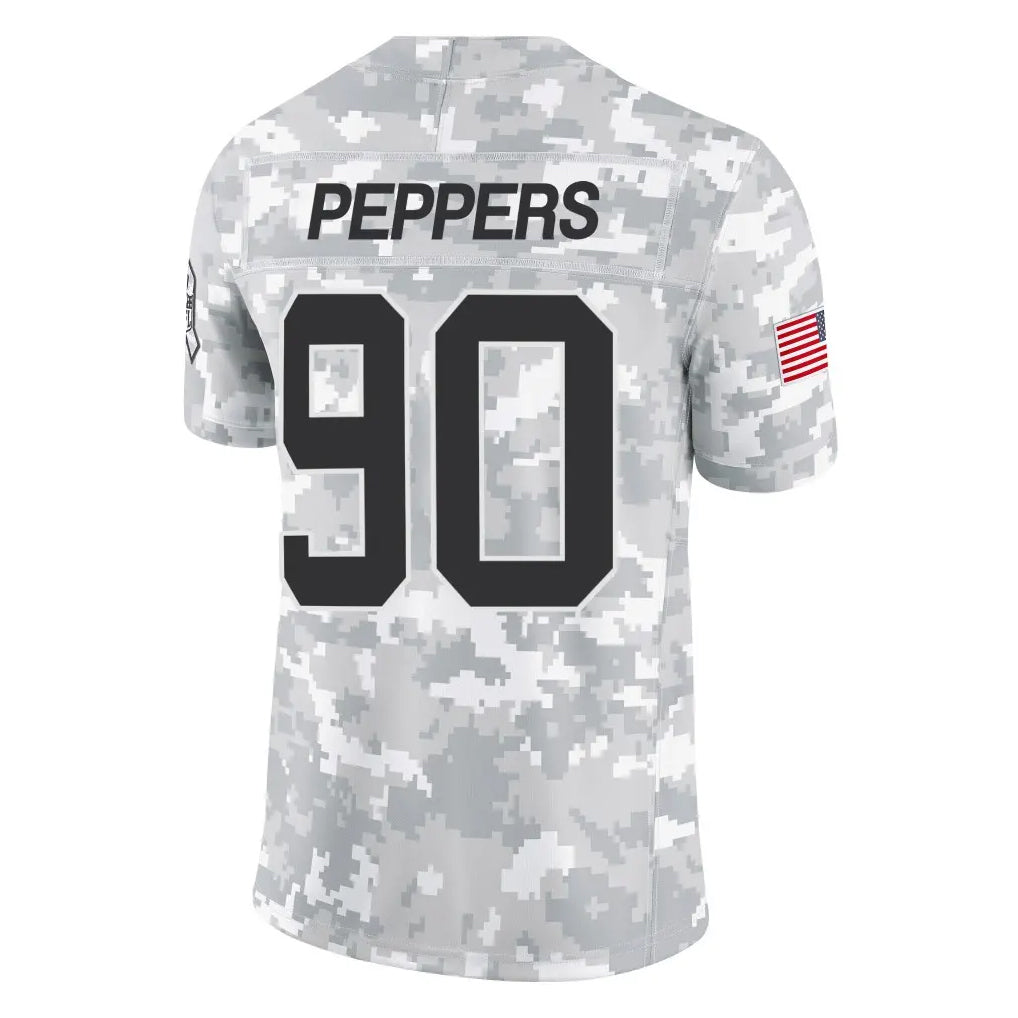 Parkc C.Panthers #90 Julius Peppers Player Arctic Camo Salute to Service Limited Game Stitched Jerseys