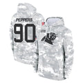 Parkc C.Panthers #90 Julius Peppers Player Arctic Camo Salute to Service Pullover Hoodies Limited Game Stitched Jerseys