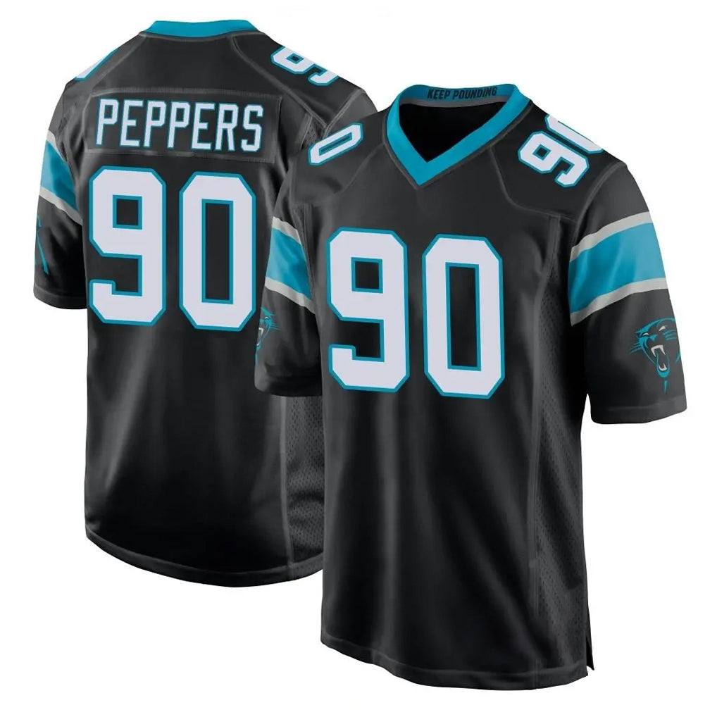 Parkc C.Panthers #90 Julius Peppers Player Black Game Stitched Jerseys