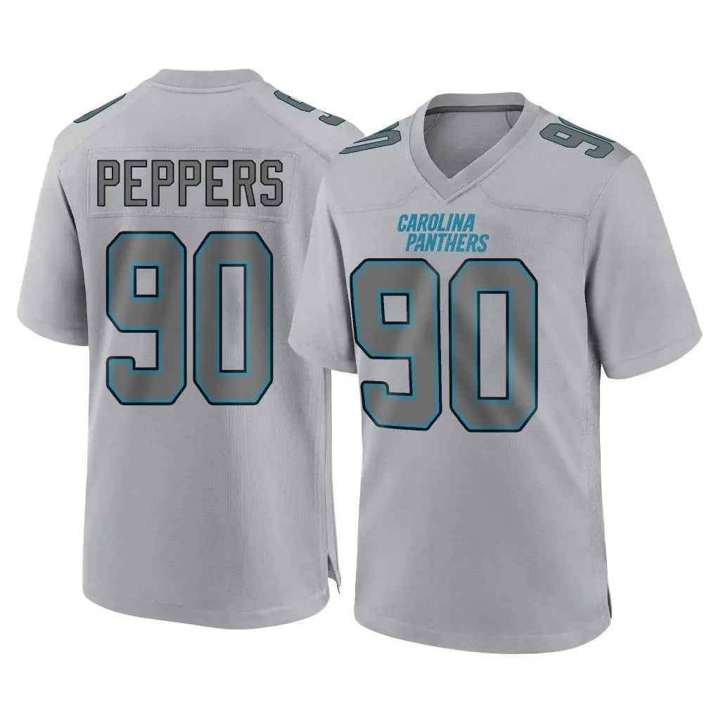 Parkc C.Panthers #90 Julius Peppers Player Gray Atmosphere Fashion Game Stitched Jerseys