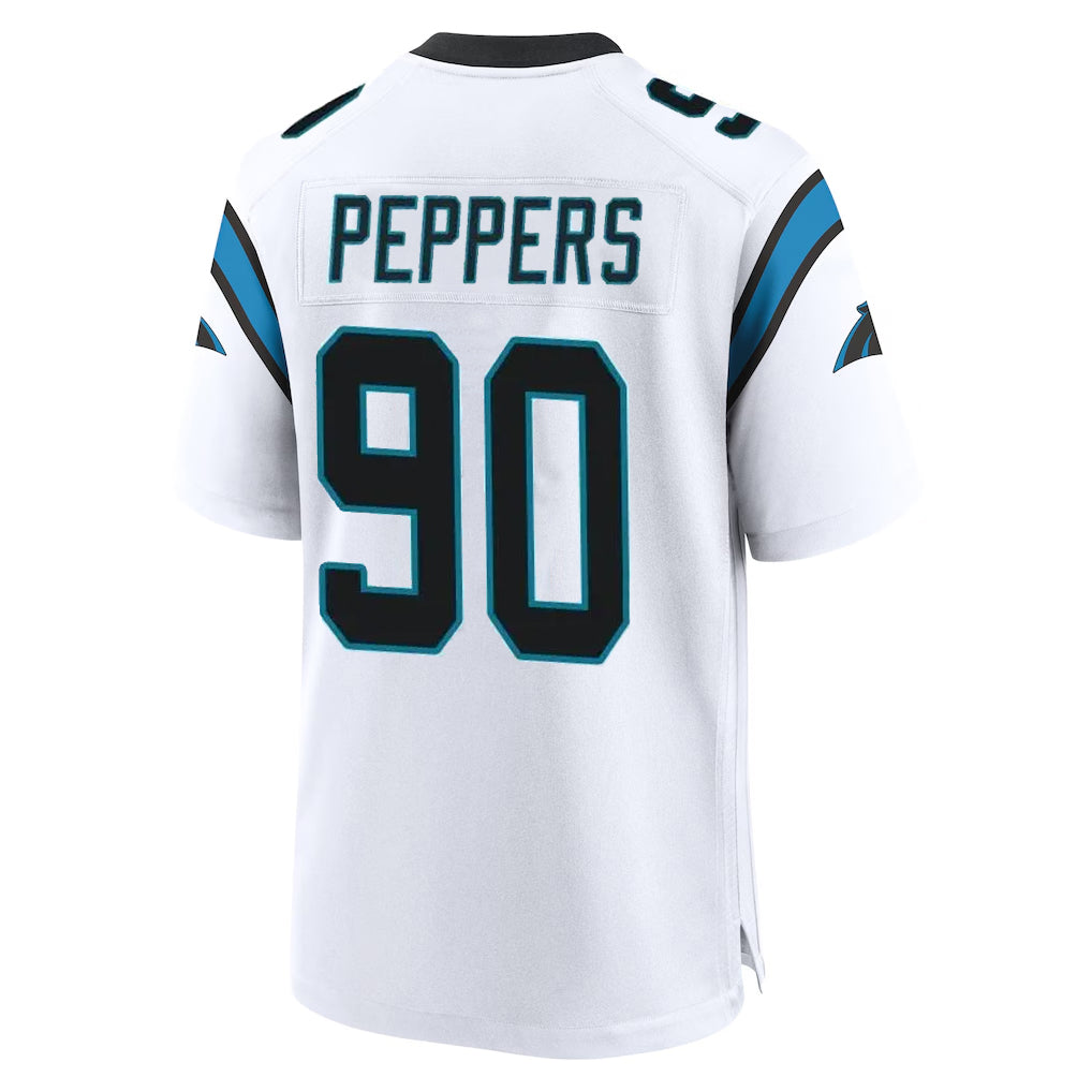 Parkc C.Panthers #90 Julius Peppers Player White Home Game Stitched Jerseys