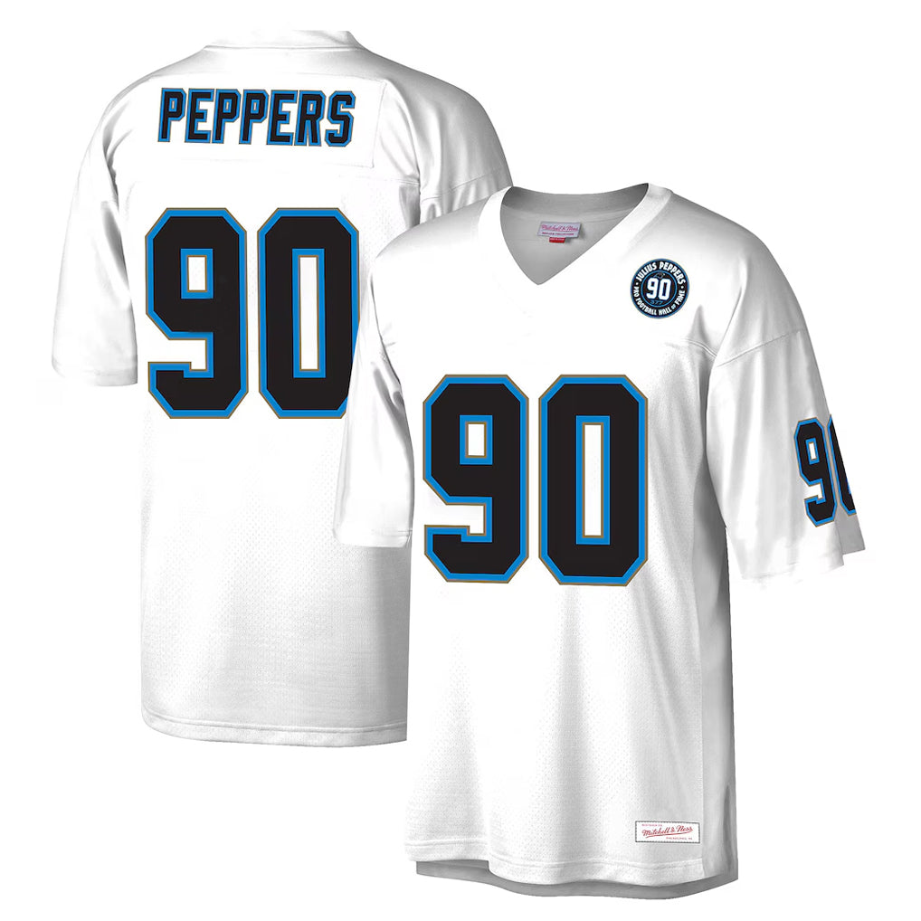 Parkc C.Panthers #90 Julius Peppers Player White Mitchell & Ness 2024 Hall of Fame Fashion Stitched Jerseys