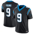 Parkc C.Panthers #9 Bryce Young Black Vapor F.U.S.E. Limited Home Game Stitched Jerseys