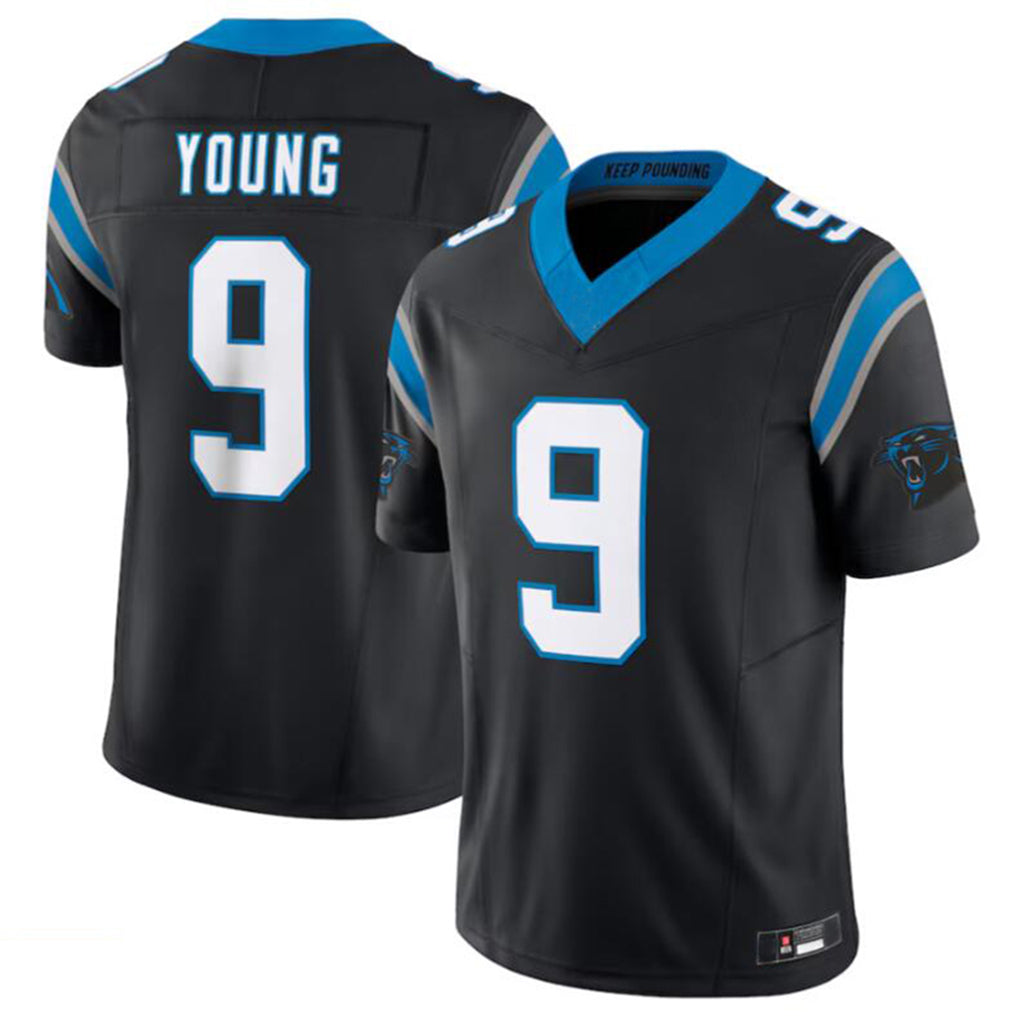 Parkc C.Panthers #9 Bryce Young Black Vapor F.U.S.E. Limited Home Game Stitched Jerseys