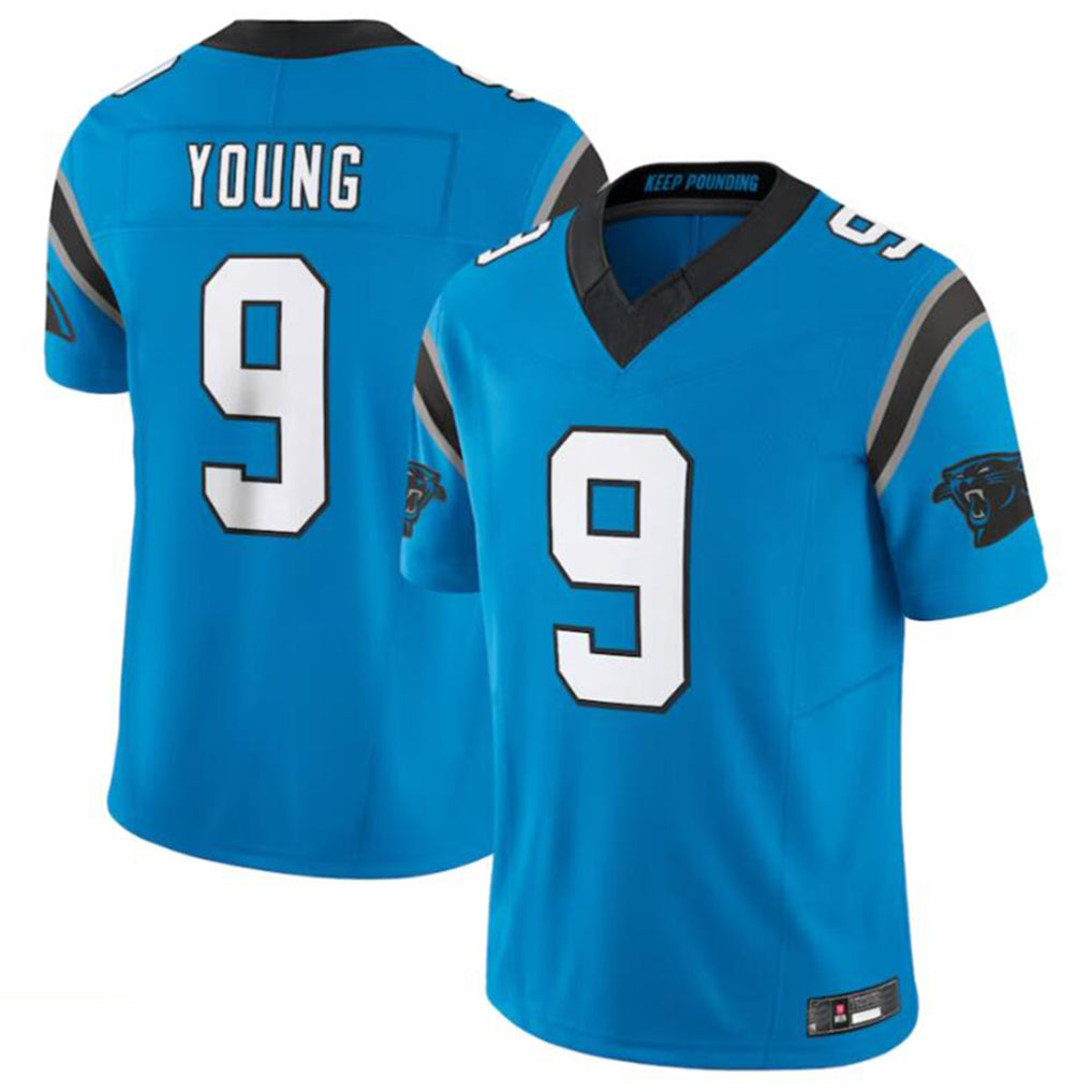 Parkc C.Panthers #9 Bryce Young Blue Vapor F.U.S.E. Limited Home Game Stitched Jerseys