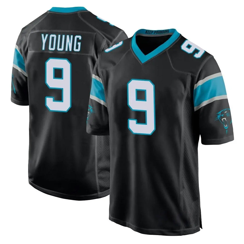 Parkc C.Panthers #9 Bryce Young Player Black Game Stitched Jerseys