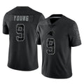 Parkc C.Panthers #9 Bryce Young Player Black Limited Reflective Game Stitched Jerseys