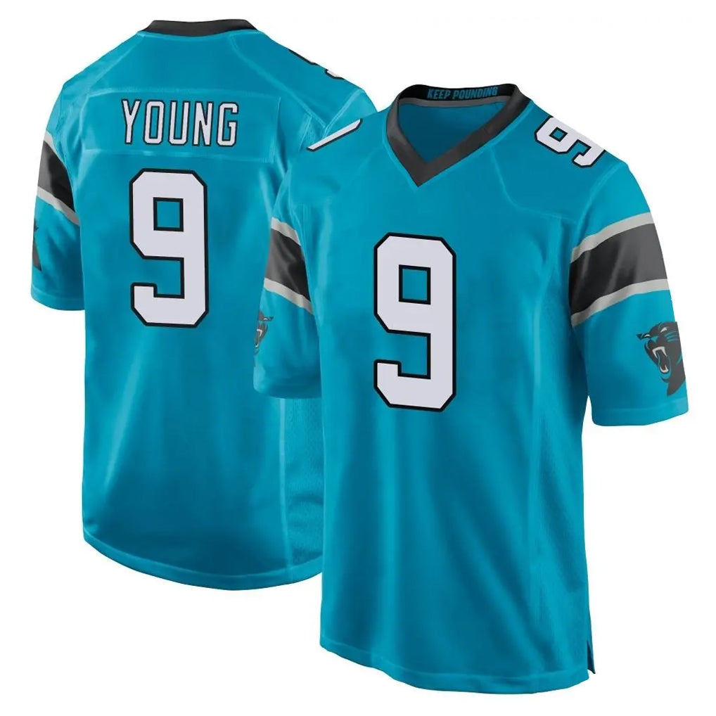 Parkc C.Panthers #9 Bryce Young Player Blue Game Stitched Jerseys