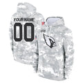 Parkc Custom A.Cardinals Arctic Camo Salute to Service Limited Hoodie Any Name & Numbers Stitched Jerseys