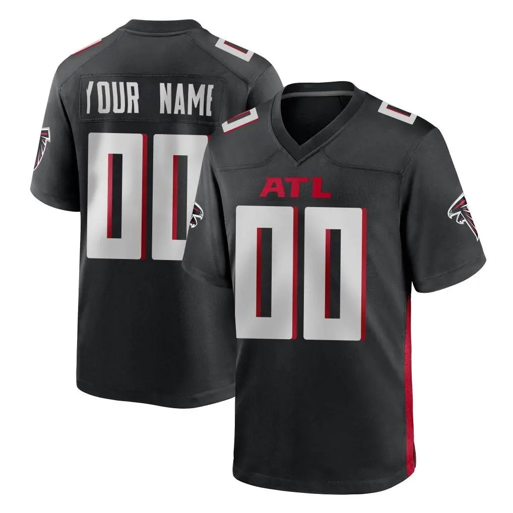 Parkc Custom A.Falcons Black Home Game Any Name & Numbers Stitched Jerseys