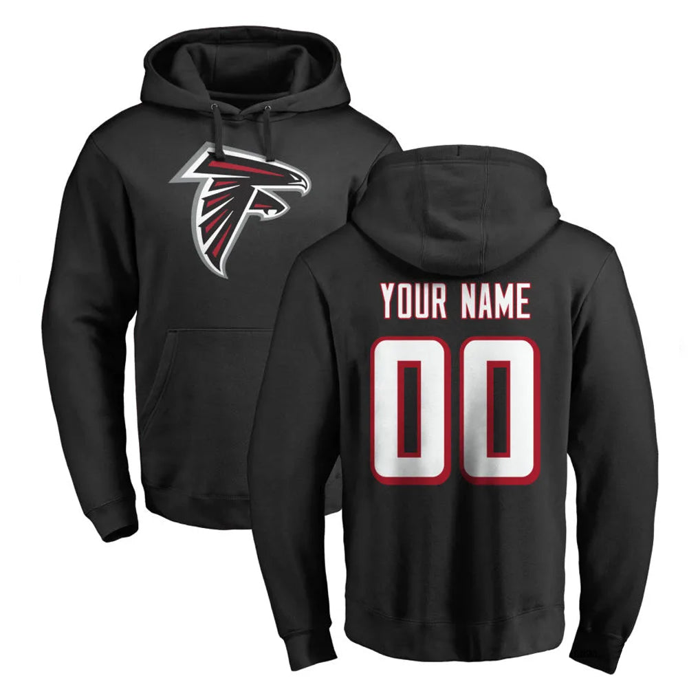 Parkc Custom A.Falcons Black Salute to Service Hoodies Any Name & Numbers Stitched Jerseys