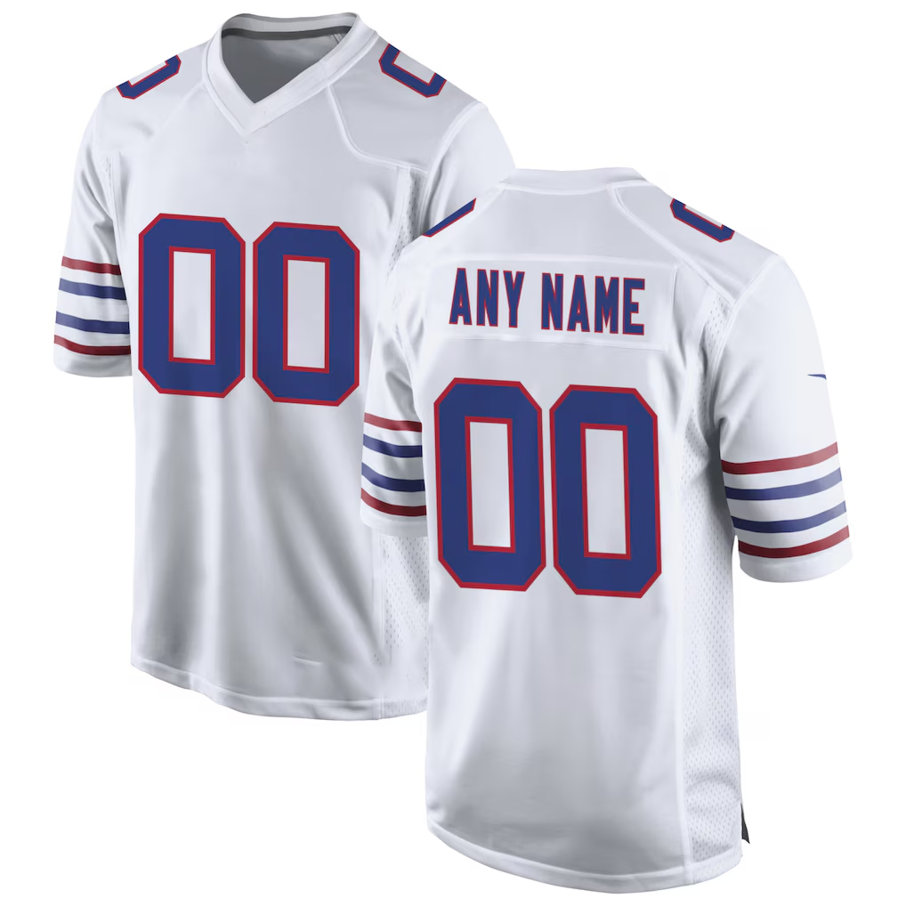Parkc Custom B.Bills White Alternate Game Stitched Jerseys