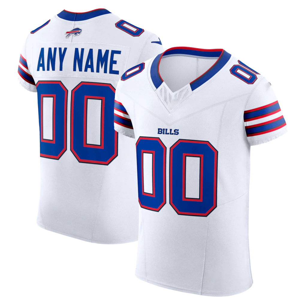 Parkc Custom B.Bills White Vapor F.U.S.E. Elite Stitched Jerseys