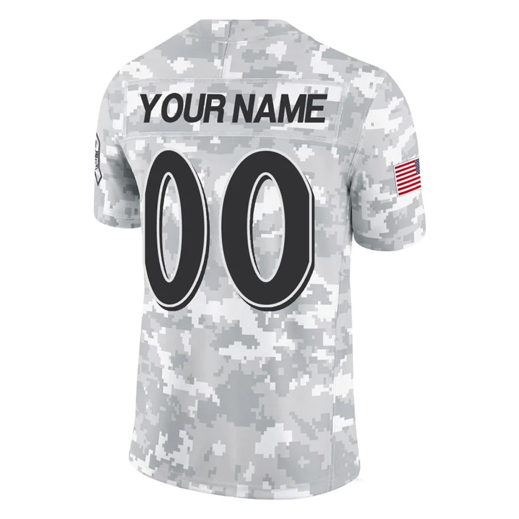 Parkc Custom B.Ravens Arctic Camo Salute to Service Limited Any Name & Numbers Stitched Jerseys