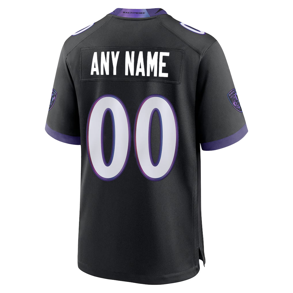 Parkc Custom B.Ravens Black Home Game Any Name & Numbers Stitched Jerseys