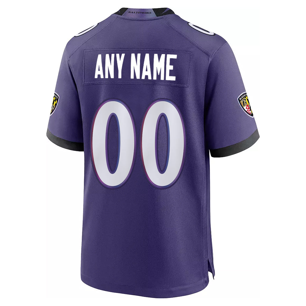 Parkc Custom B.Ravens Purple Home Game Any Name & Numbers Stitched Jerseys