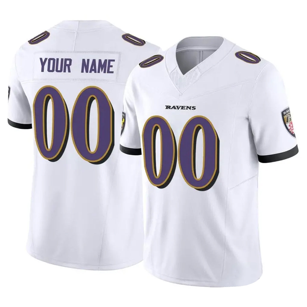 Parkc Custom B.Ravens White Vapor F.U.S.E. Limited Any Name & Numbers Stitched Jerseys