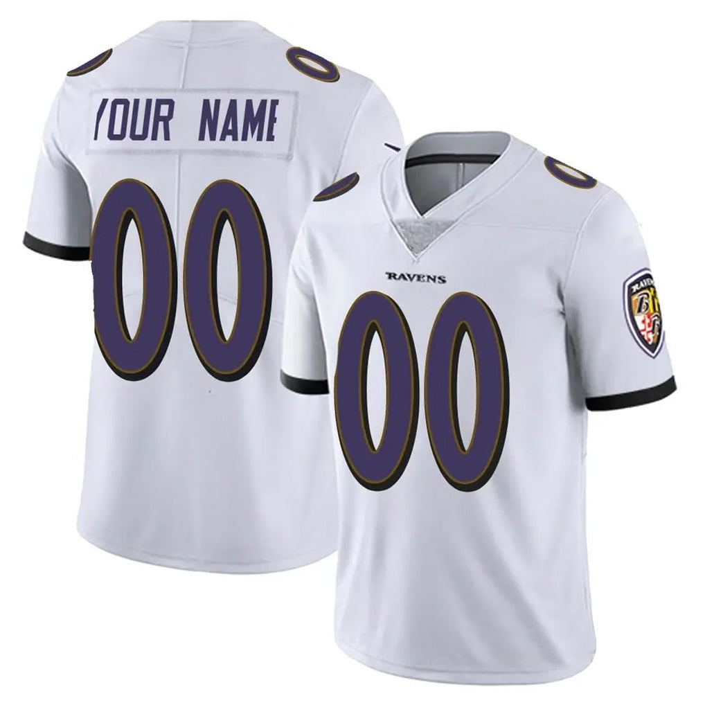 Parkc Custom B.Ravens White Vapor Untouchable Game Any Name & Numbers Stitched Jerseys