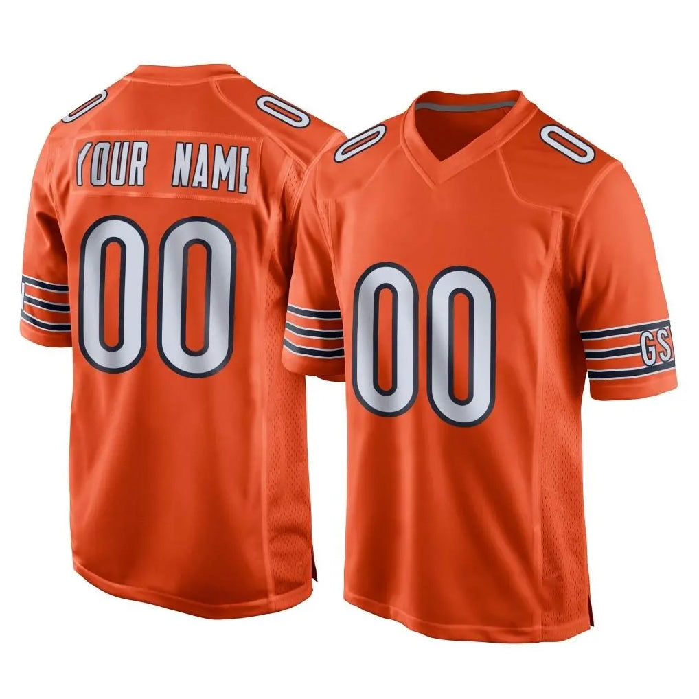 Parkc Custom C.Bears Orange Home Game Any Name & Numbers Stitched Jerseys