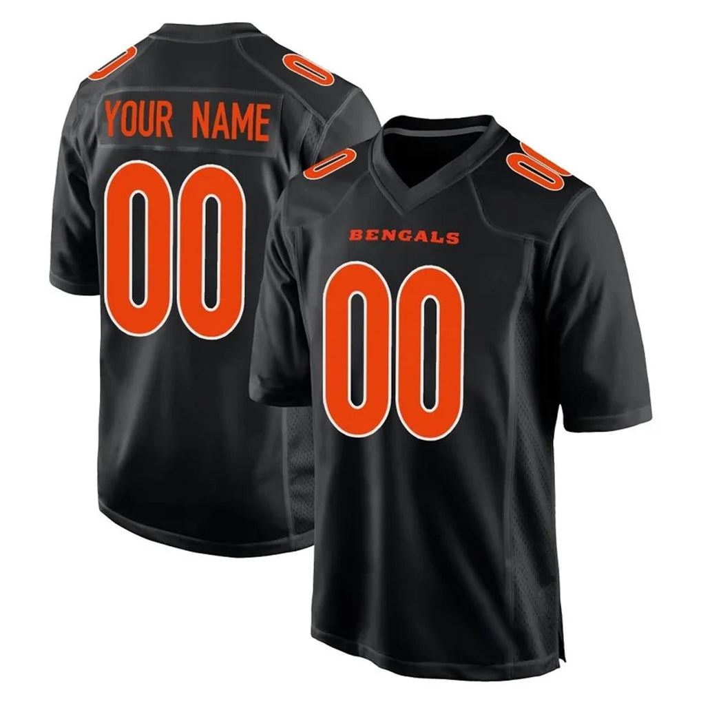 Parkc Custom C.Bengals Black Fashion Game Any Name & Numbers Stitched Jerseys