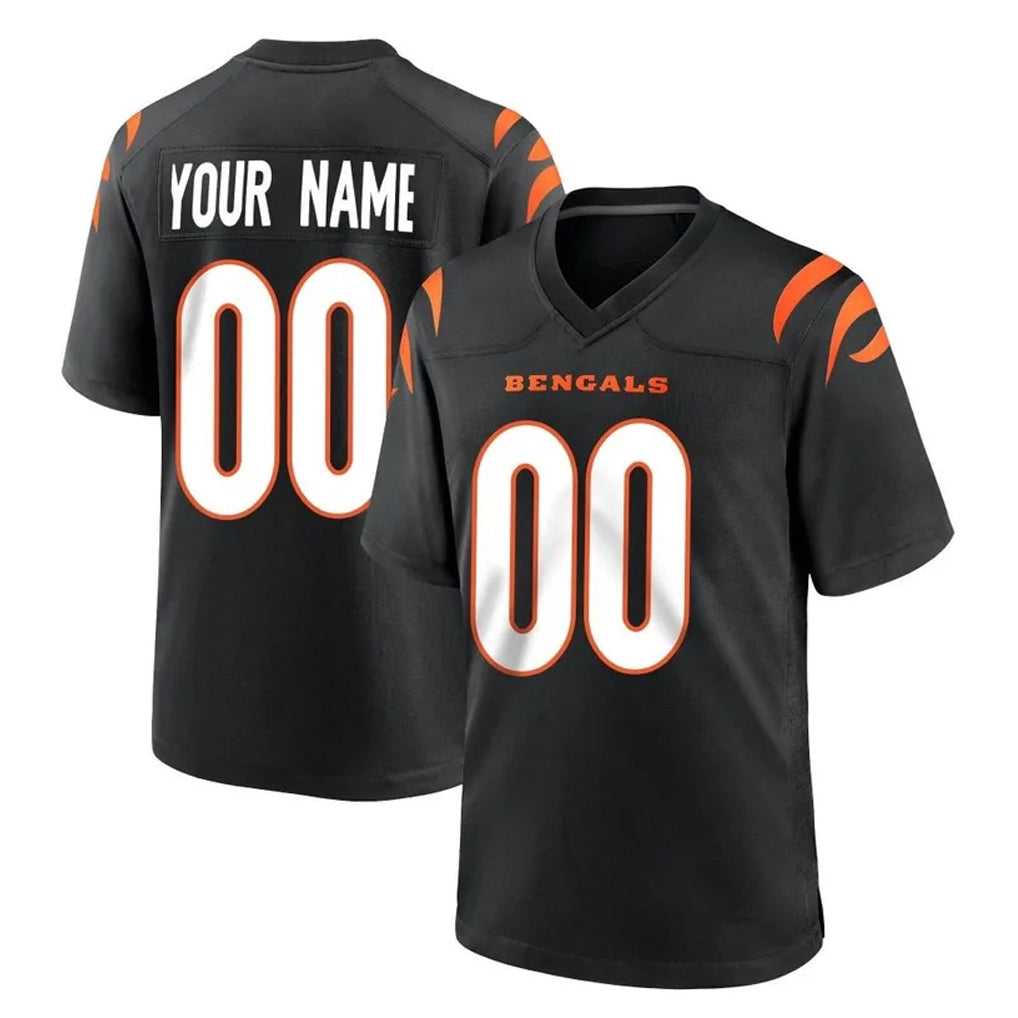Parkc Custom C.Bengals Black Home Game Any Name & Numbers Stitched Jerseys