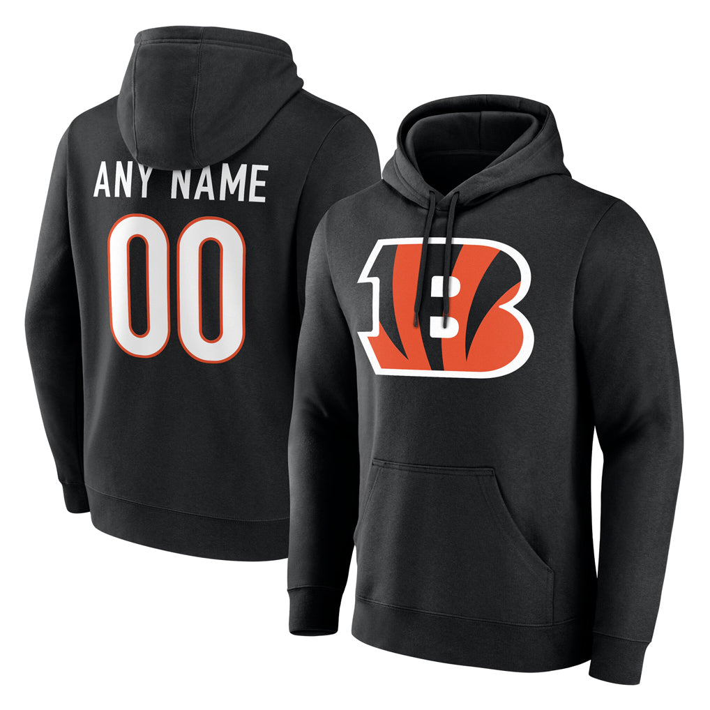Parkc Custom C.Bengals Black Long Sleeve Hoodie Any Name & Numbers Stitched Jerseys