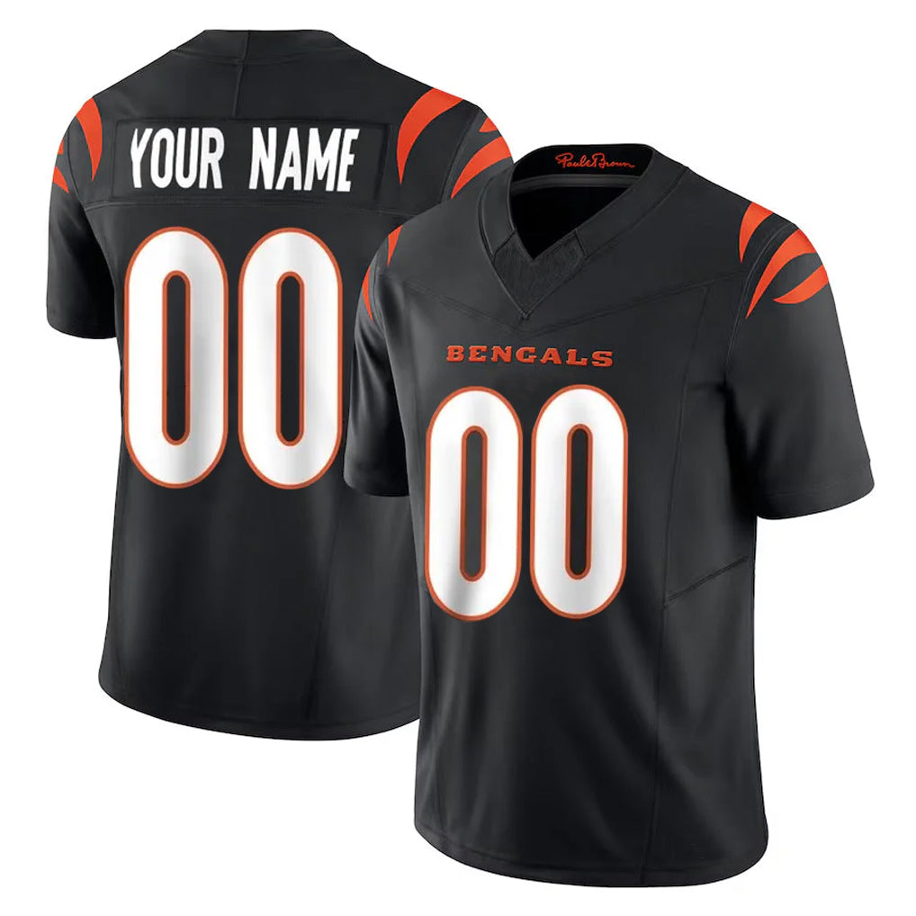 Parkc Custom C.Bengals Black Vapor F.U.S.E. Limited Home Game Any Name & Numbers Stitched Jerseys