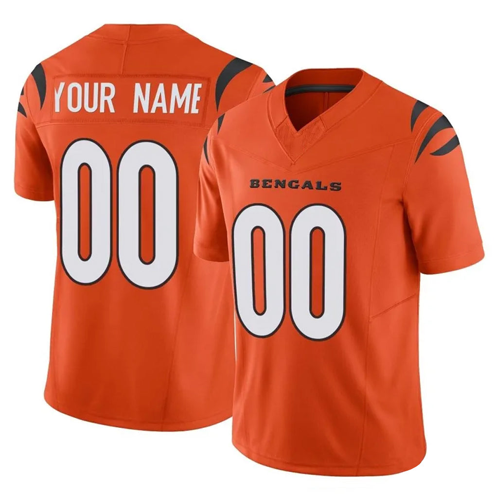 Parkc Custom C.Bengals Orange Vapor F.U.S.E. Limited Home Game Any Name & Numbers Stitched Jerseys