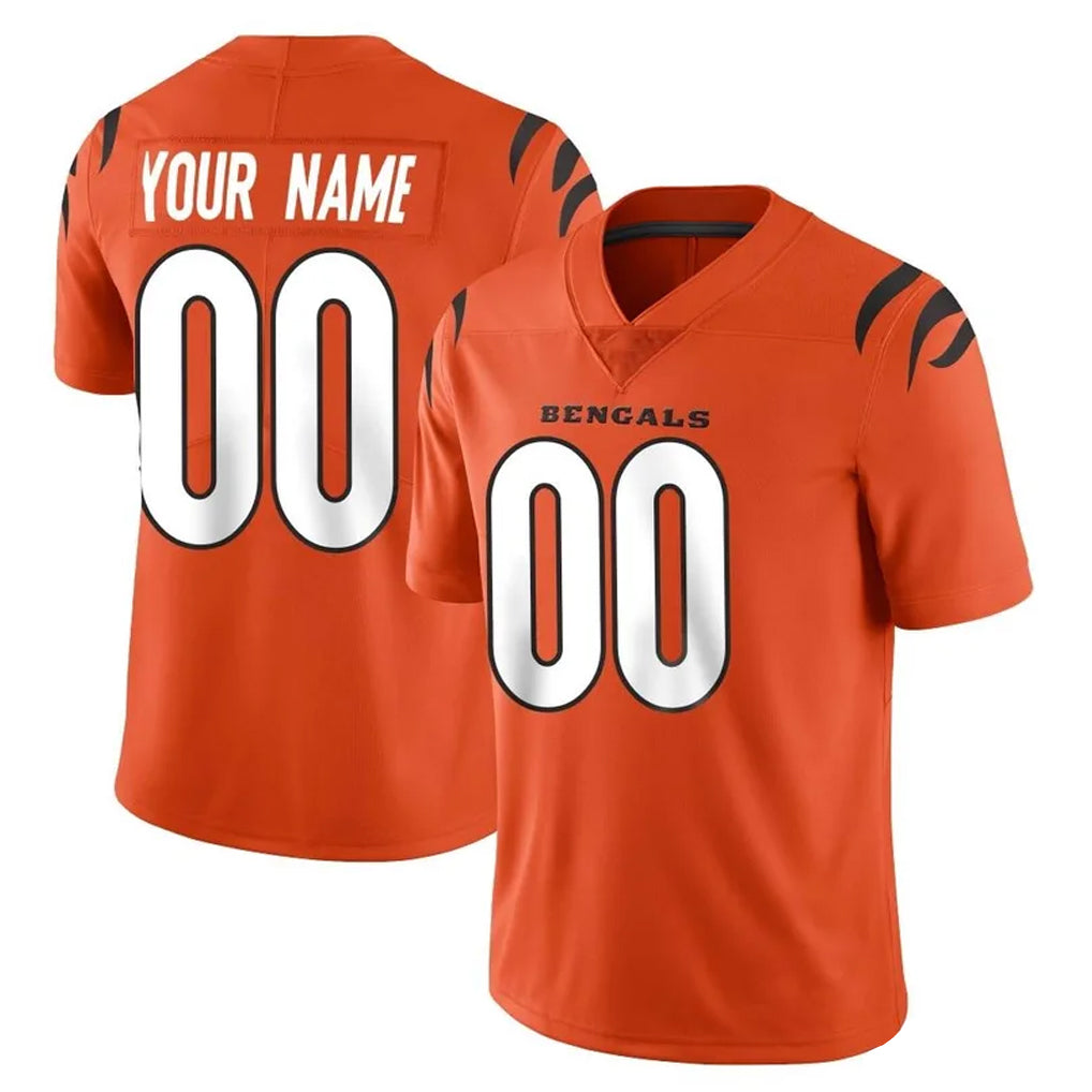 Parkc Custom C.Bengals Orange Vapor Untouchable Limited Home Game Any Name & Numbers Stitched Jerseys
