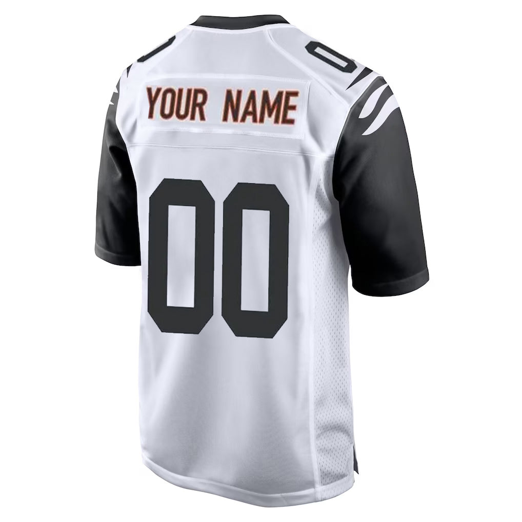 Parkc Custom C.Bengals White Alternate Home Game Any Name & Numbers Stitched Jerseys