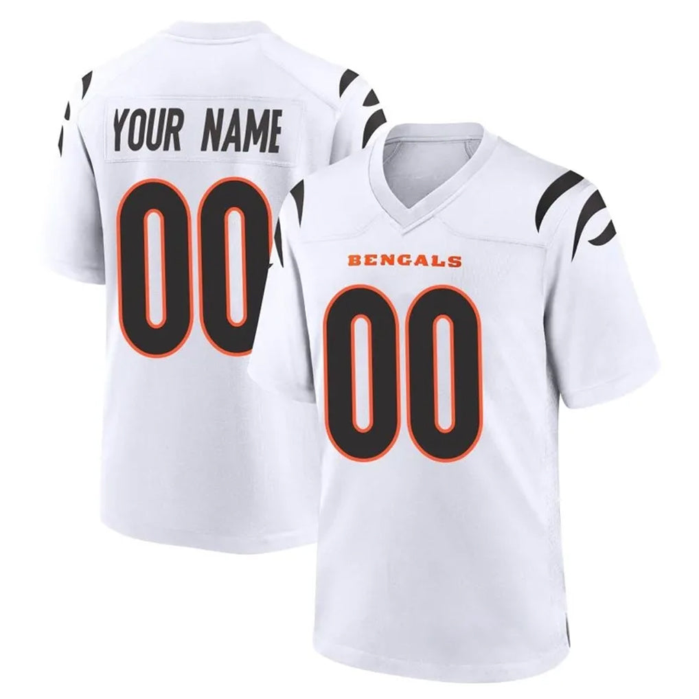 Parkc Custom C.Bengals White Home Game Any Name & Numbers Stitched Jerseys