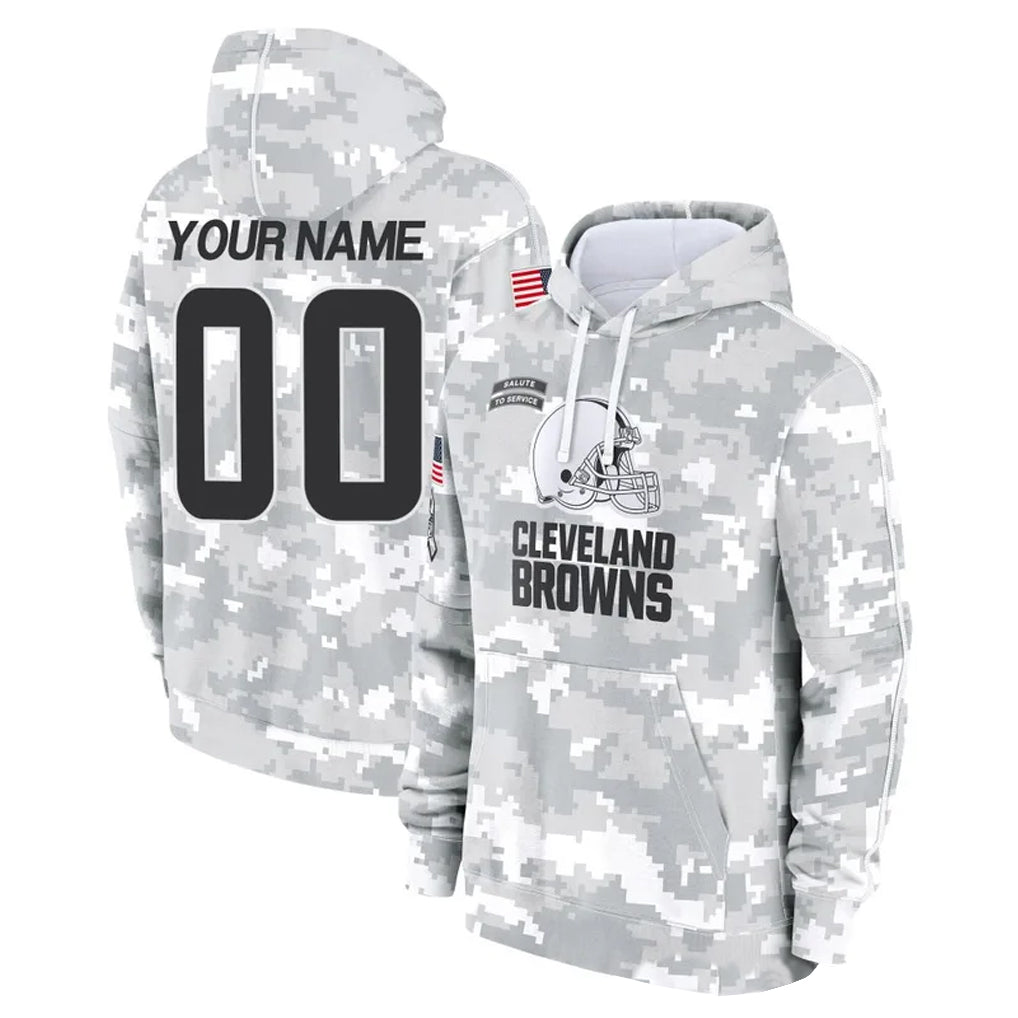Parkc Custom C.Browns Arctic Camo Salute to Service Hoodies Limited Any Name & Numbers Stitched Jerseys