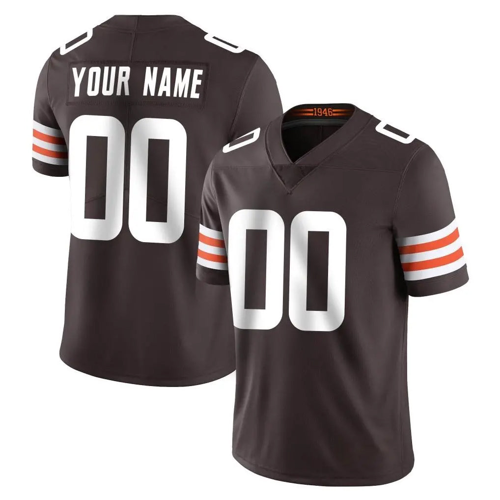 Parkc Custom C.Browns Brown Color Vapor Untouchable Limited Home Game Any Name & Numbers Stitched Jerseys
