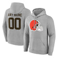 Parkc Custom C.Browns Gray Salute to Service Pullover Hoodie Limited Any Name & Numbers Stitched Jerseys