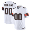 Parkc Custom C.Browns White Vapor F.U.S.E. Limited Home Game Any Name & Numbers Stitched Jerseys