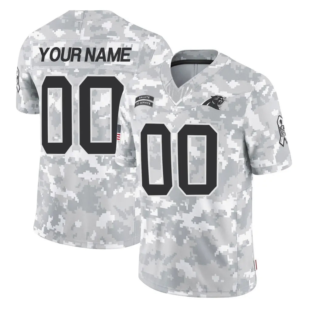 Parkc Custom C.Panthers Arctic Camo Salute to Service Limited Game Any Name & Numbers Stitched Jerseys
