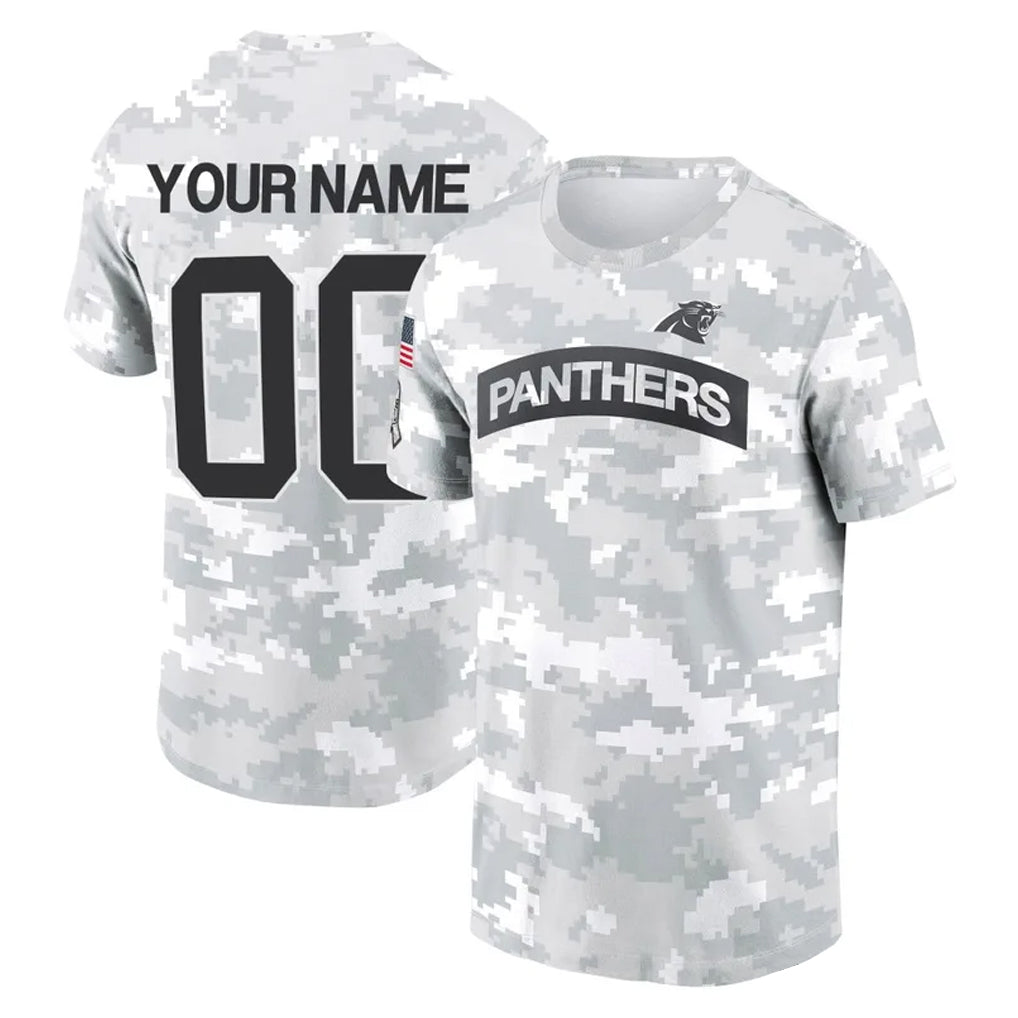 Parkc Custom C.Panthers Arctic Camo Salute to Service T-Shirt Hoodies Any Name & Numbers Stitched Jerseys