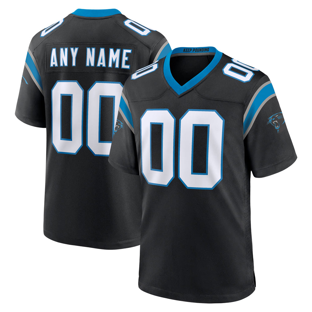 Parkc Custom C.Panthers Black Home Game Any Name & Numbers Stitched Jerseys