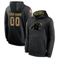 Parkc Custom C.Panthers Black Salute to Service Pullover Hoodies Any Name & Numbers Stitched Jerseys