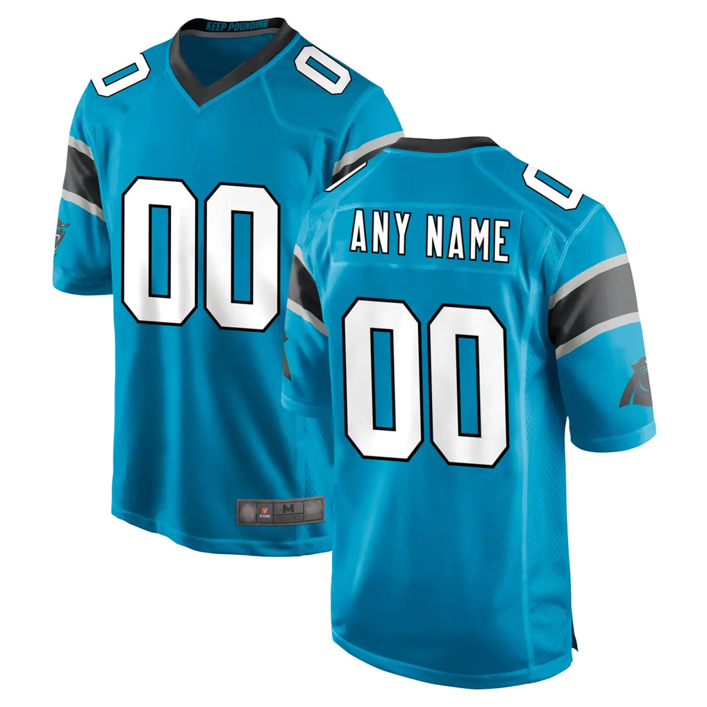 Parkc Custom C.Panthers Blue Game Any Name & Numbers Stitched Jerseys