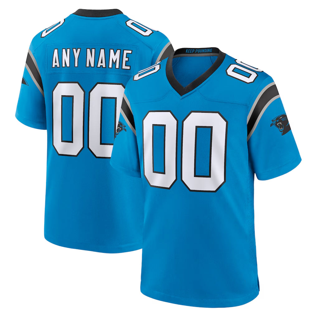 Parkc Custom C.Panthers Blue Home Game Any Name & Numbers Stitched Jerseys
