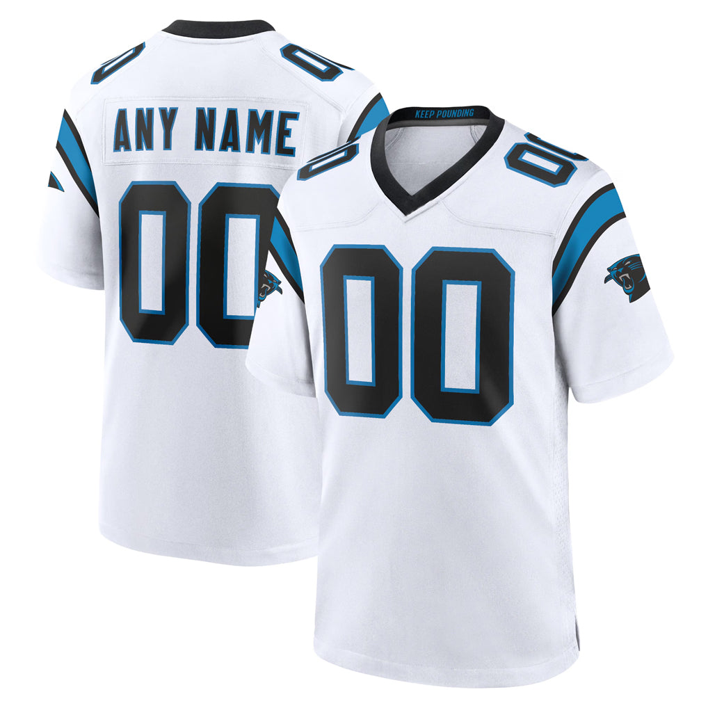 Parkc Custom C.Panthers White Home Game Any Name & Numbers Stitched Jerseys