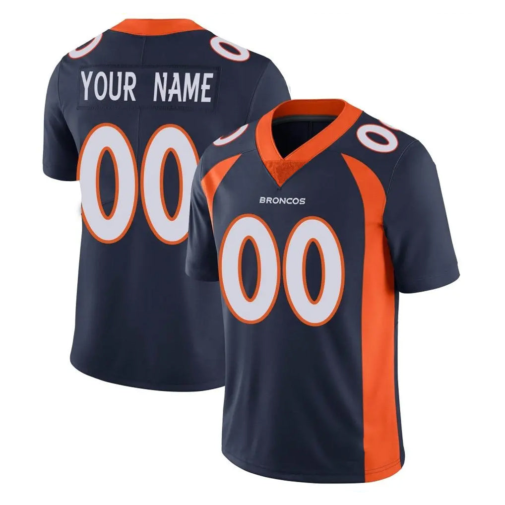 Parkc Custom D.Broncos Navy Vapor Untouchable Limited Game Any Name & Numbers Stitched Jerseys