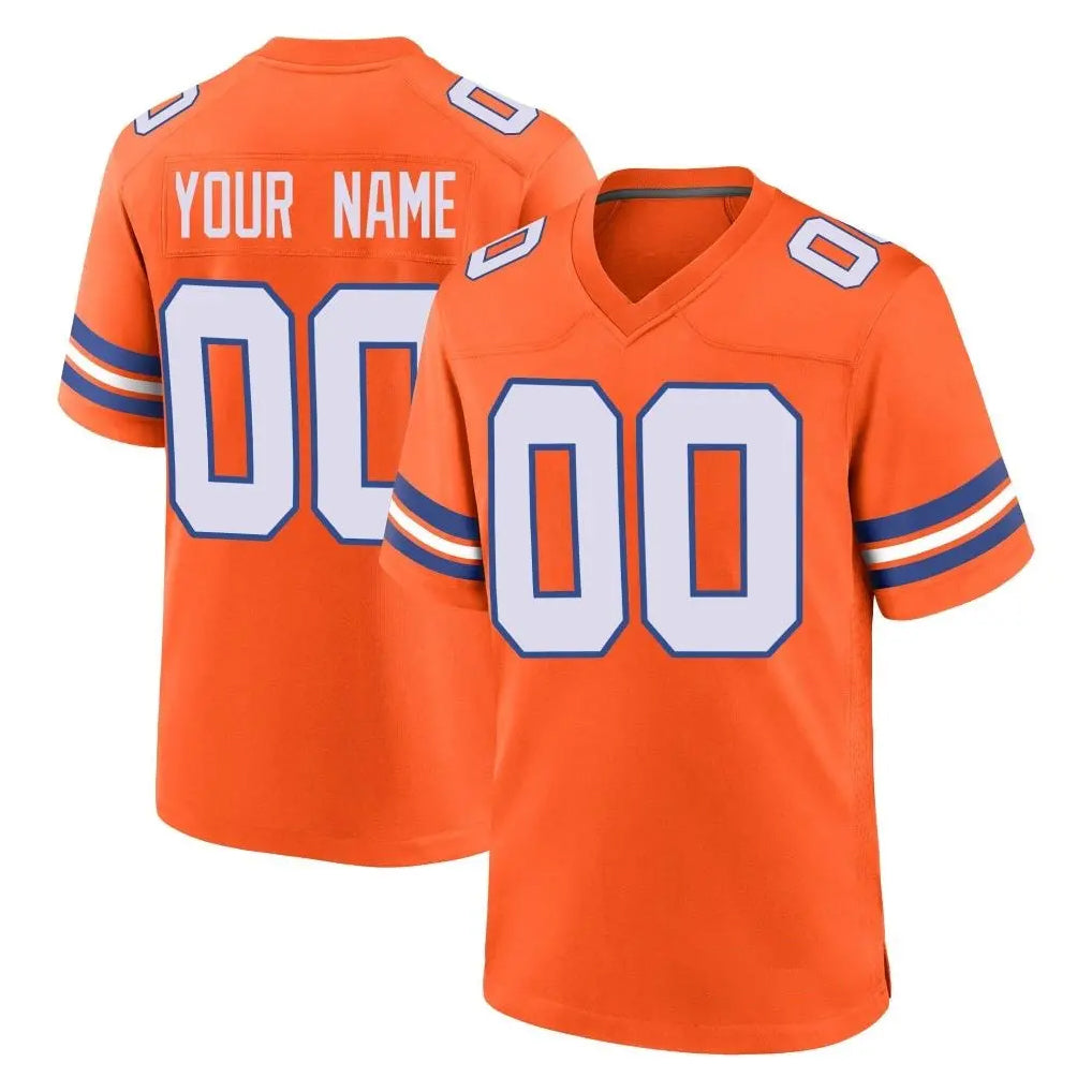 Parkc Custom D.Broncos Orange Alternate Collection Throwback Game Any Name & Numbers Stitched Jerseys