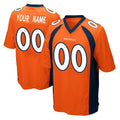 Parkc Custom D.Broncos Orange Color Home Game Any Name & Numbers Stitched Jerseys