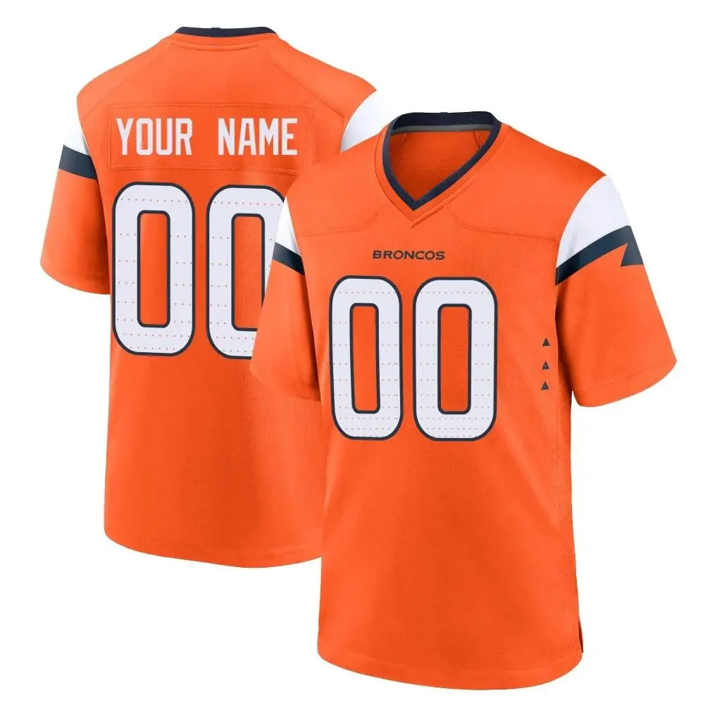 Parkc Custom D.Broncos Orange Home Game Any Name & Numbers Stitched Jerseys